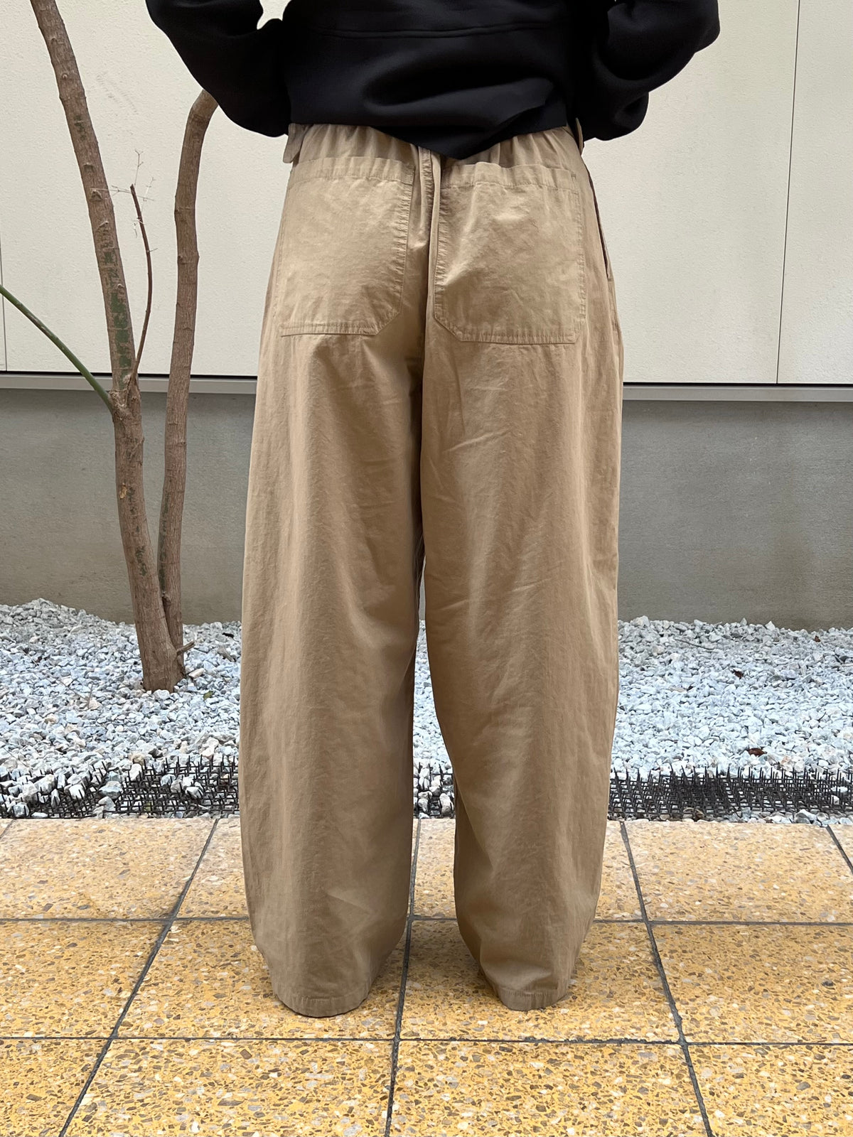 【botanical】サイドベルト タックワイドパンツ