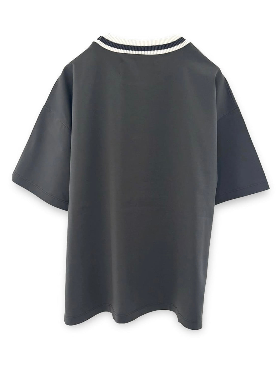 【カジュアルが新鮮になる、大人のTシャツ】EN'DAY/アートプリント×コード刺繍 Tシャツ