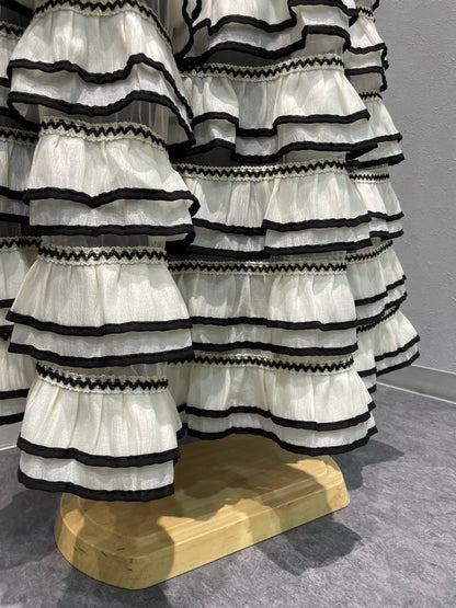 【botanical】フリルボーダースカート