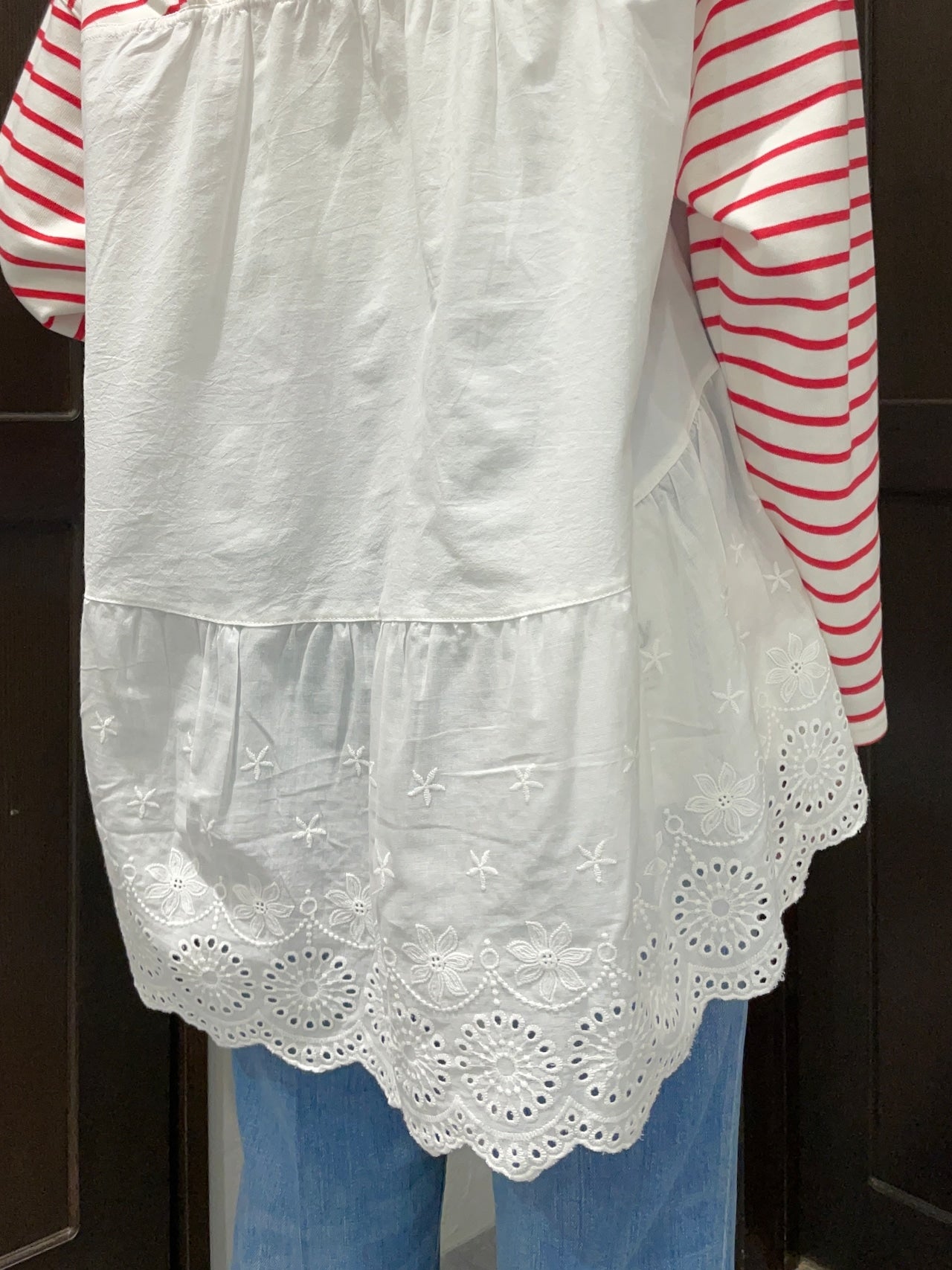 【botanical】裾レース長袖Tシャツ