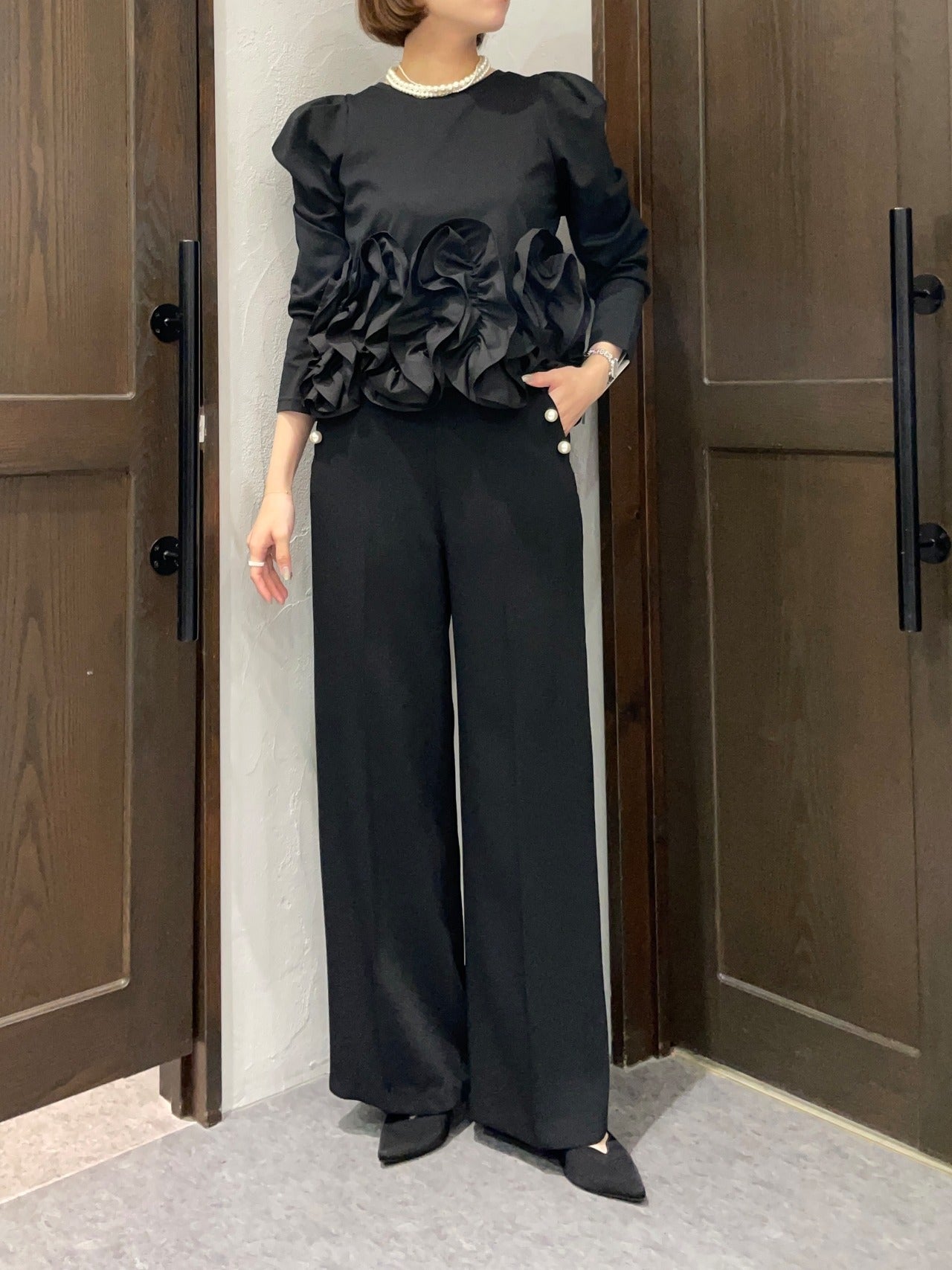 【PICCIN PERLA】裾フリルプルオーバー