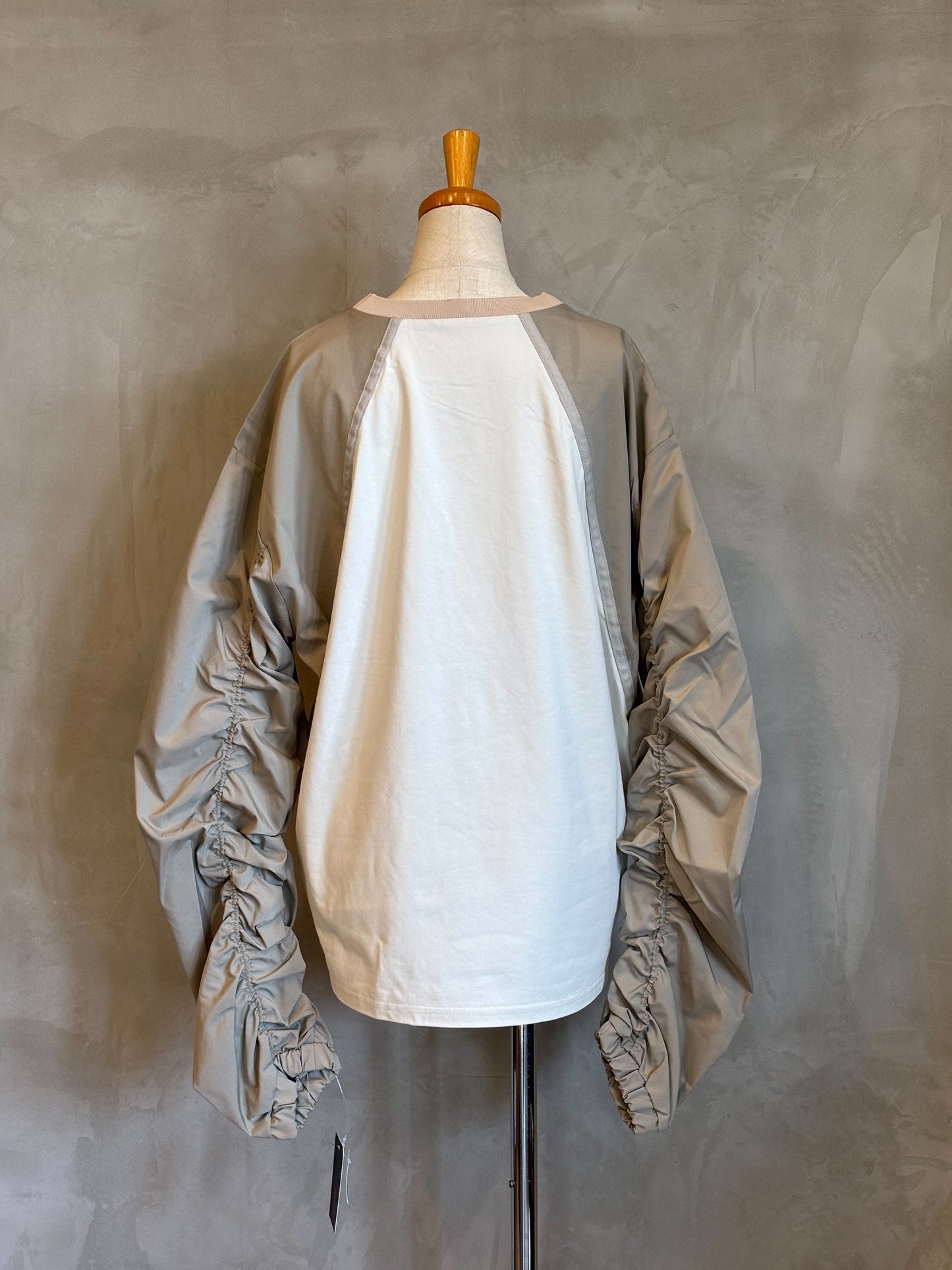 【botanical】配色ライン異素材プルオーバー