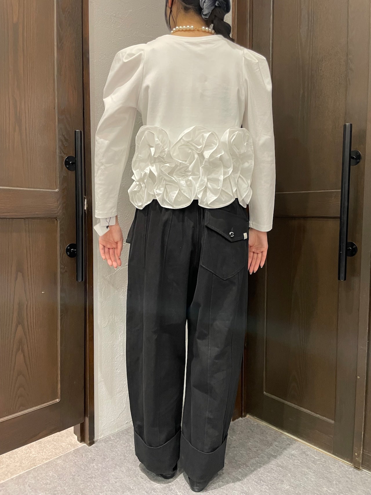 【PICCIN PERLA】裾フリルプルオーバー