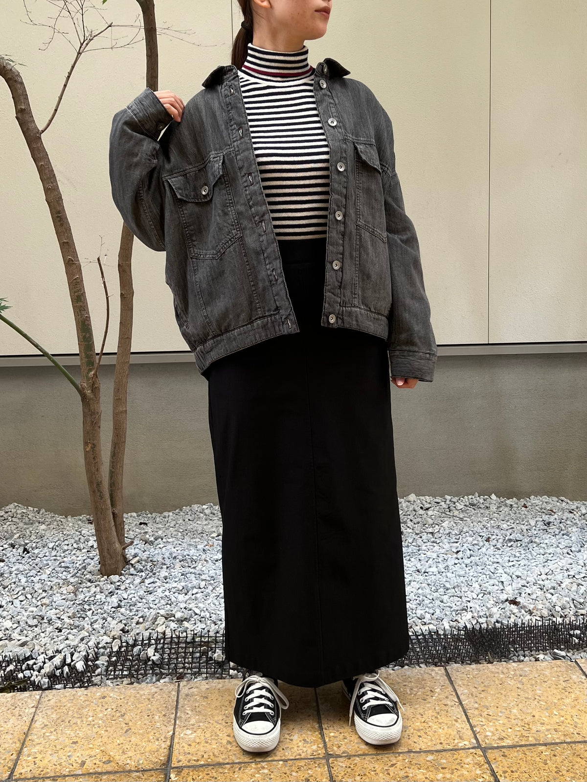 【hunch】中綿キルティング オーバーサイズデニムジャケット