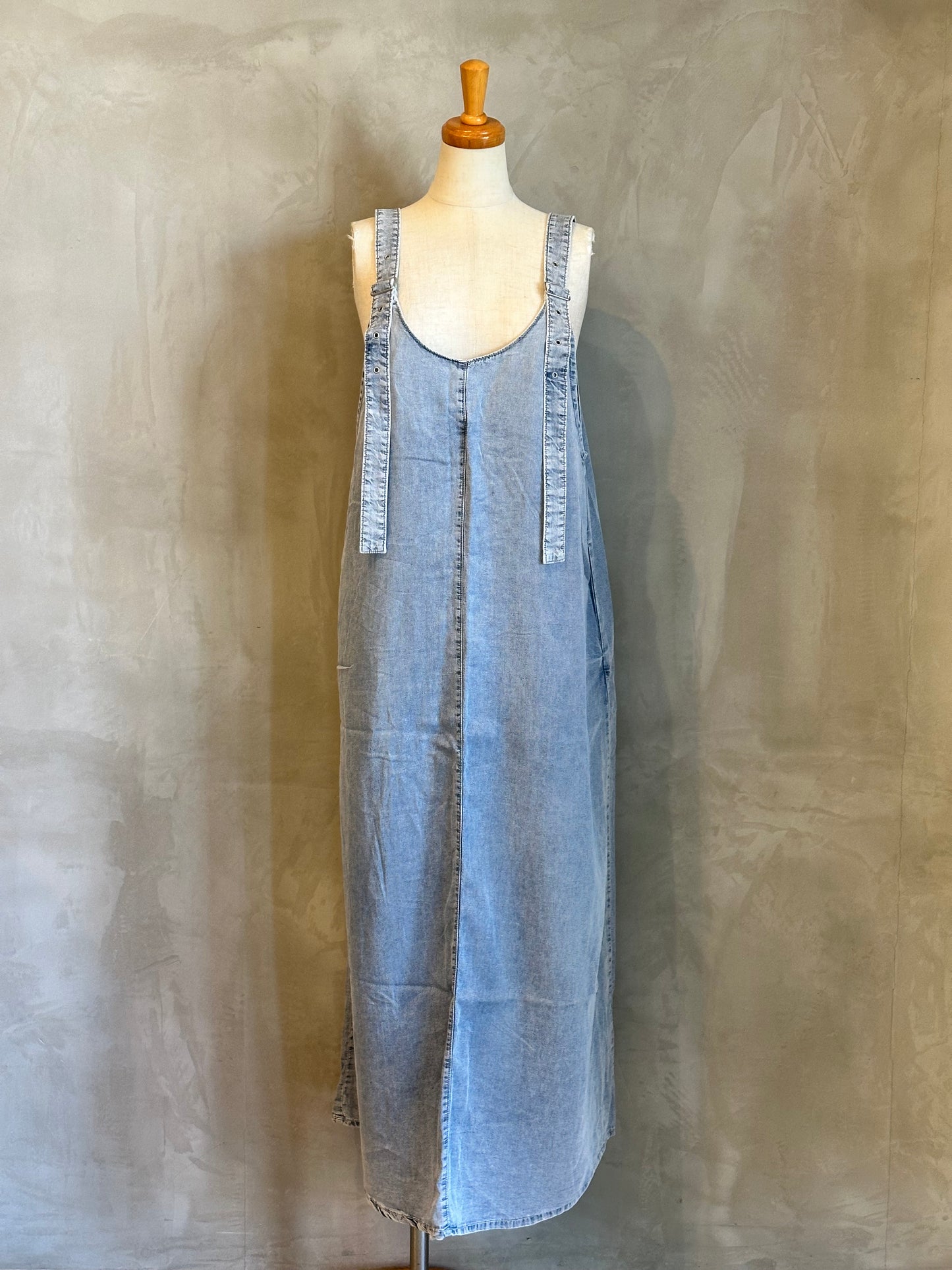 【botanical】4.5ozテンセルデニムフレアジャンスカ