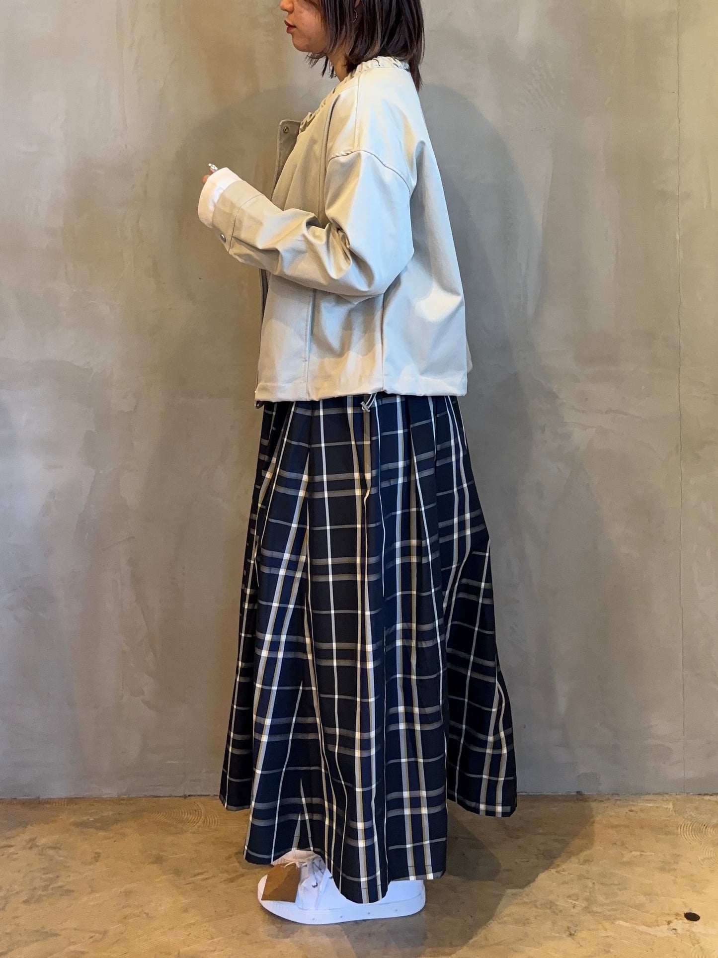 【botanical】ギャザーネックブルゾン