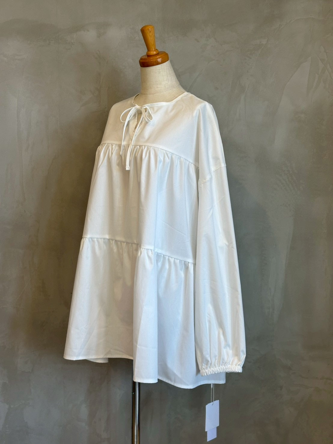 【botanical】ティアードチュニック長袖ブラウス