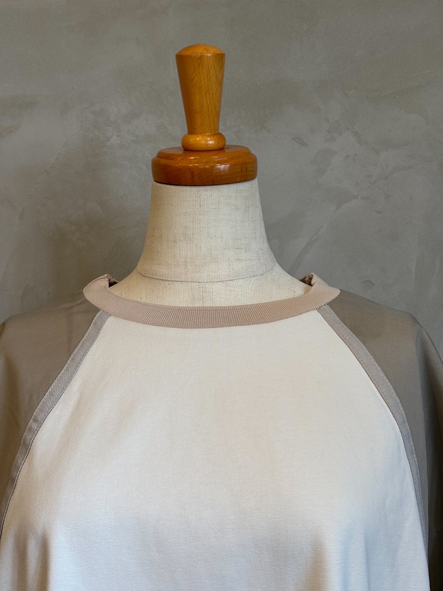 【botanical】配色ライン異素材プルオーバー