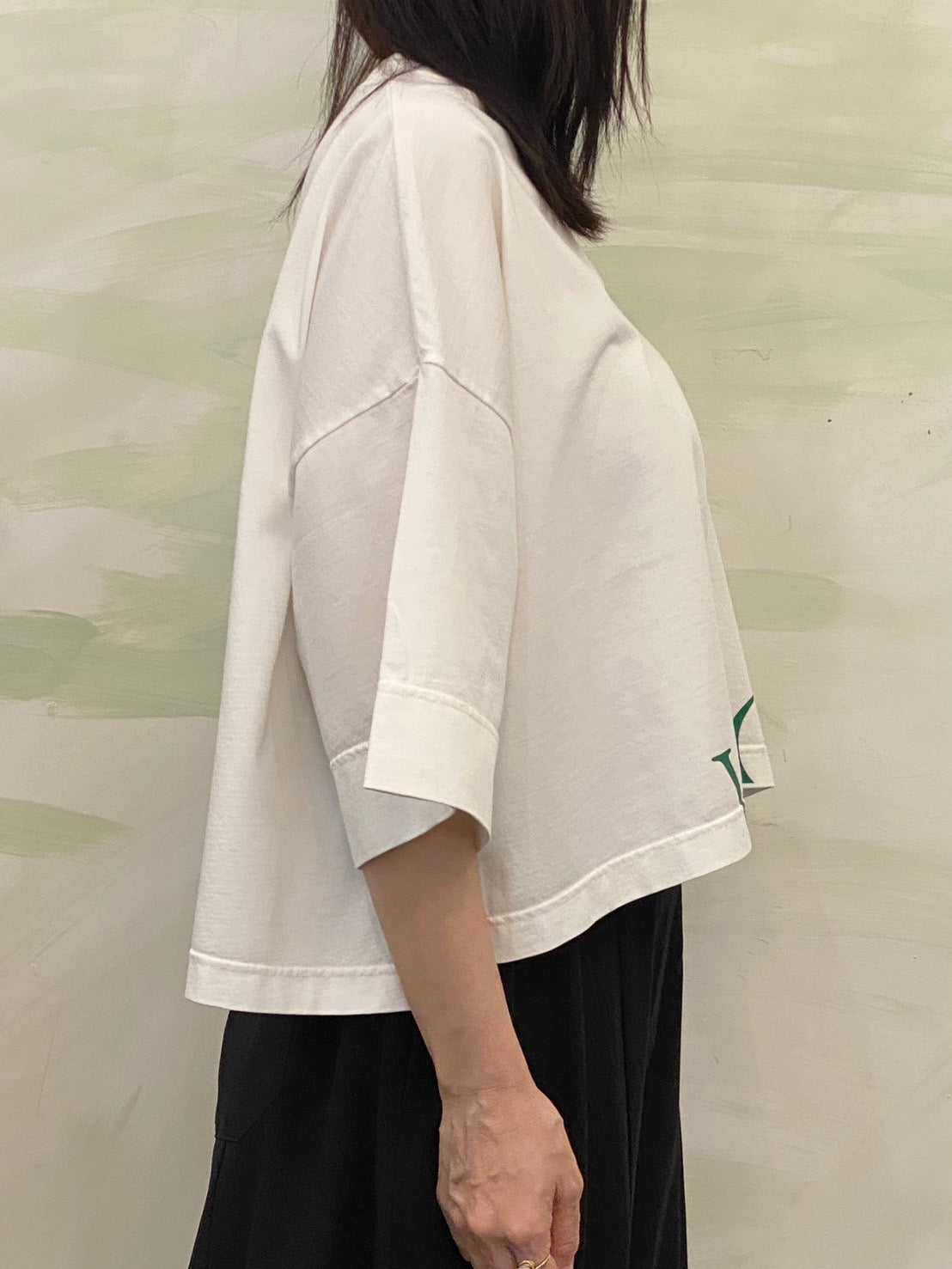 【botanical】ピグメント製品染め オーバーロゴTシャツ