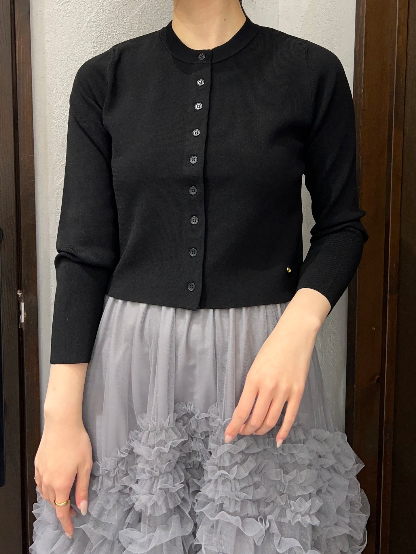 【Dignite collier】ストレッチカーディガン