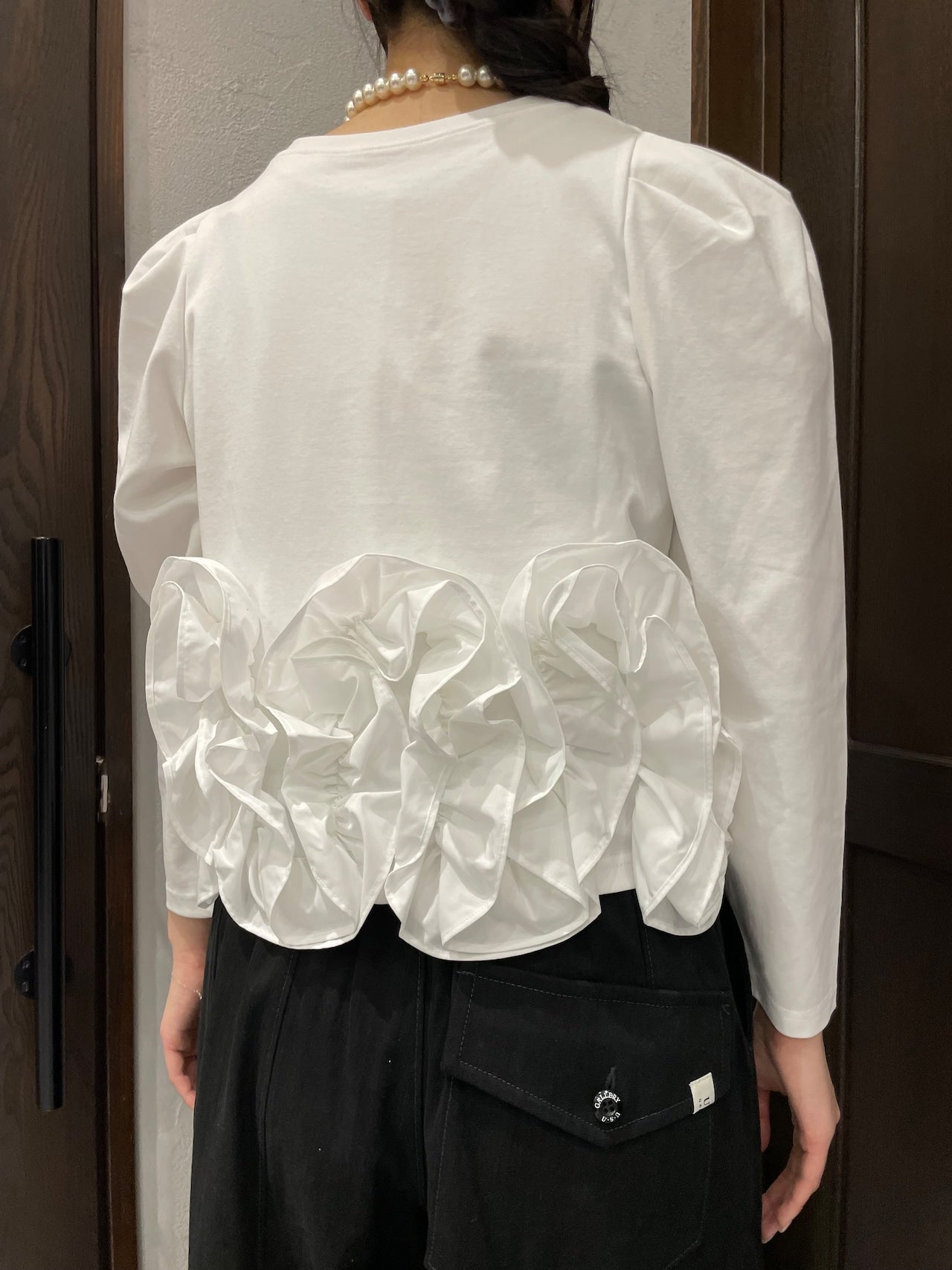 【PICCIN PERLA】裾フリルプルオーバー