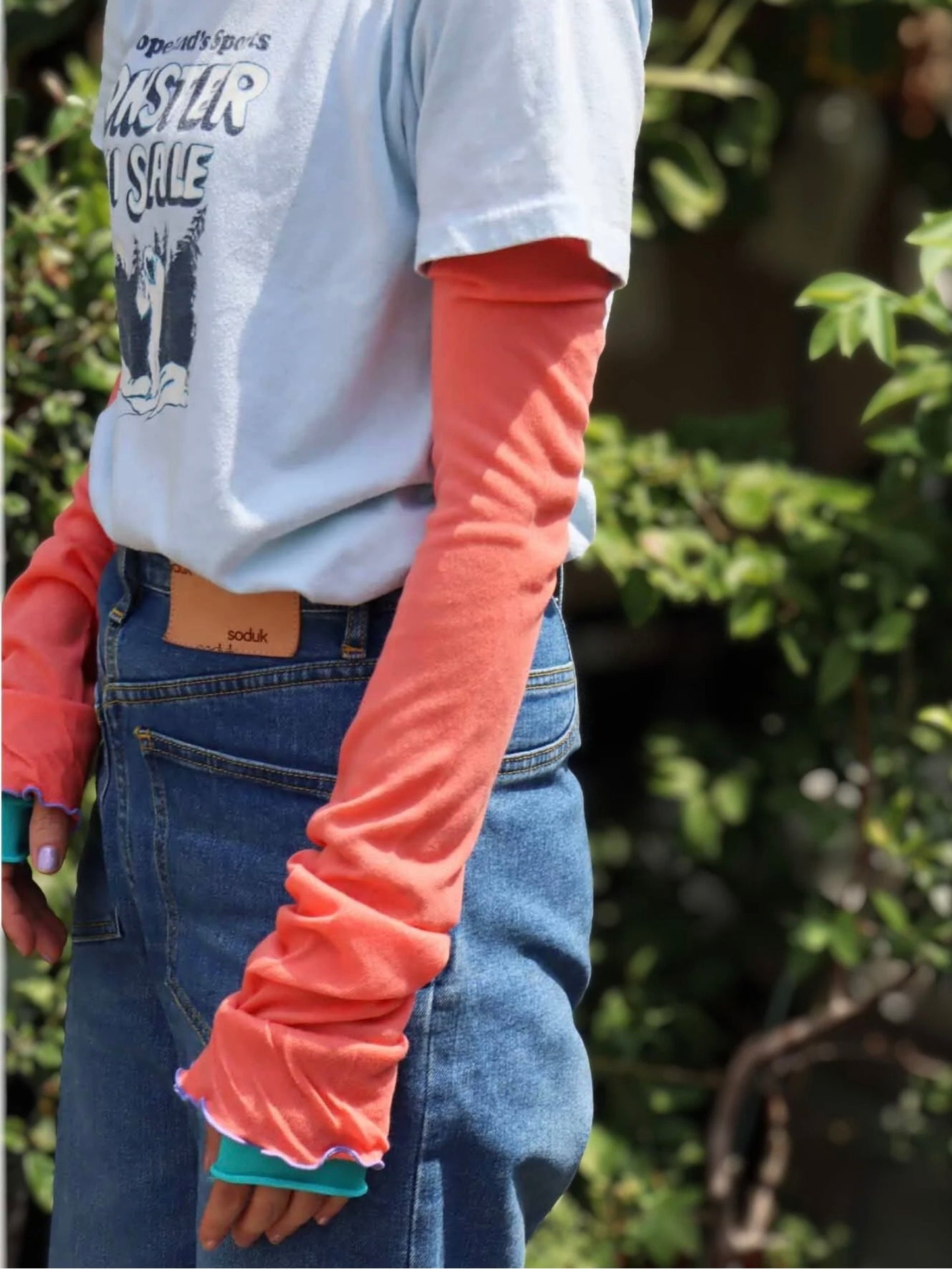 【KIVISDOU】チューリップフリルUVアームカバー