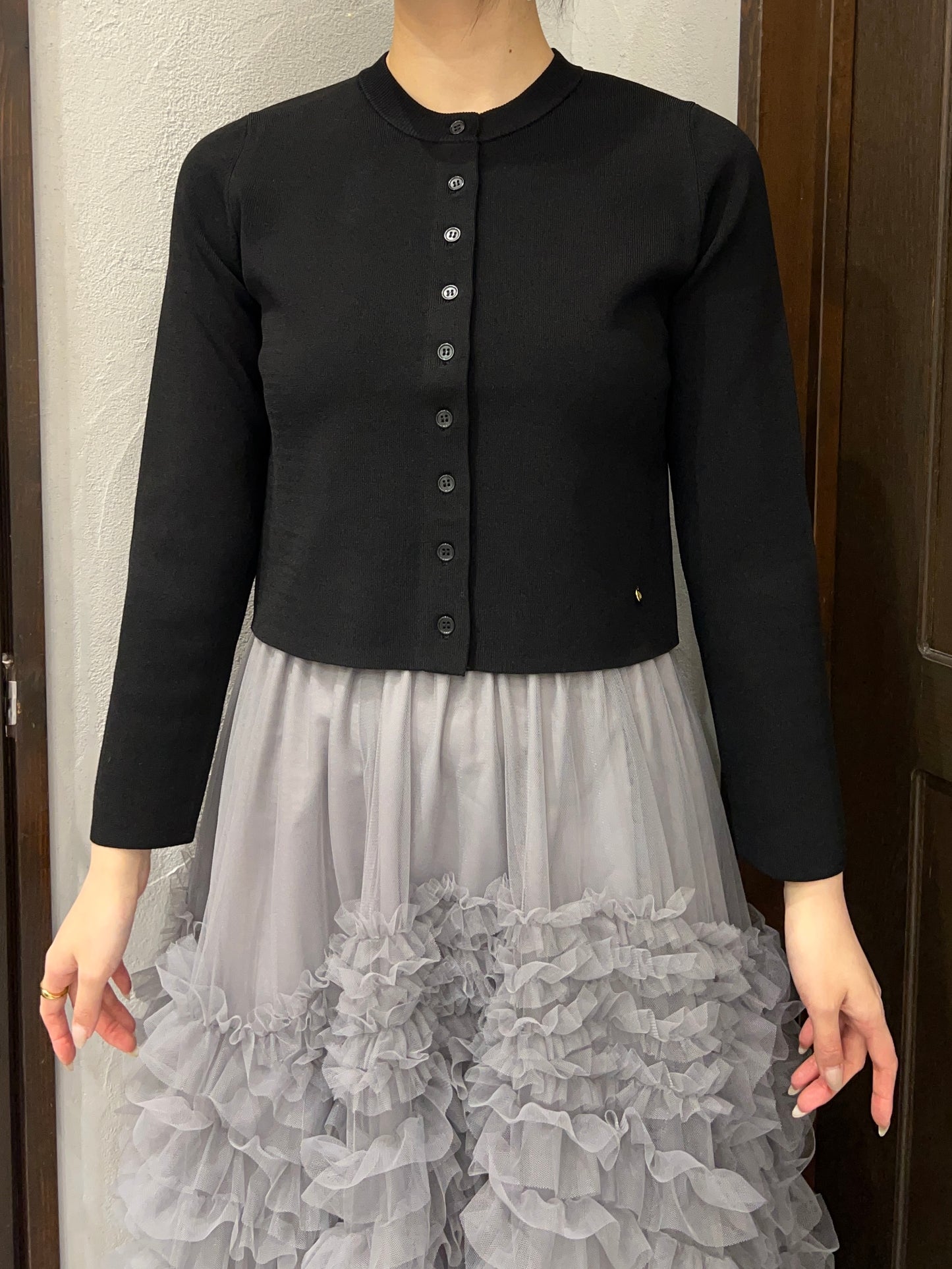 【Dignite collier】ストレッチカーディガン