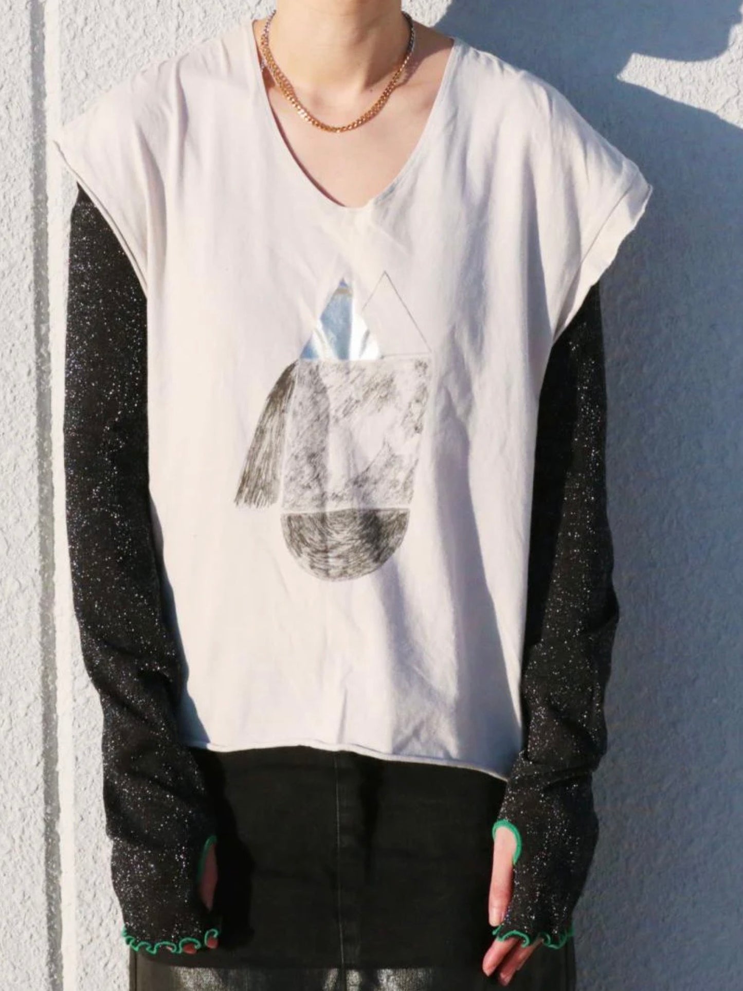 【KIVISDOU】UVカットスパークル アームカバー (ラメ)