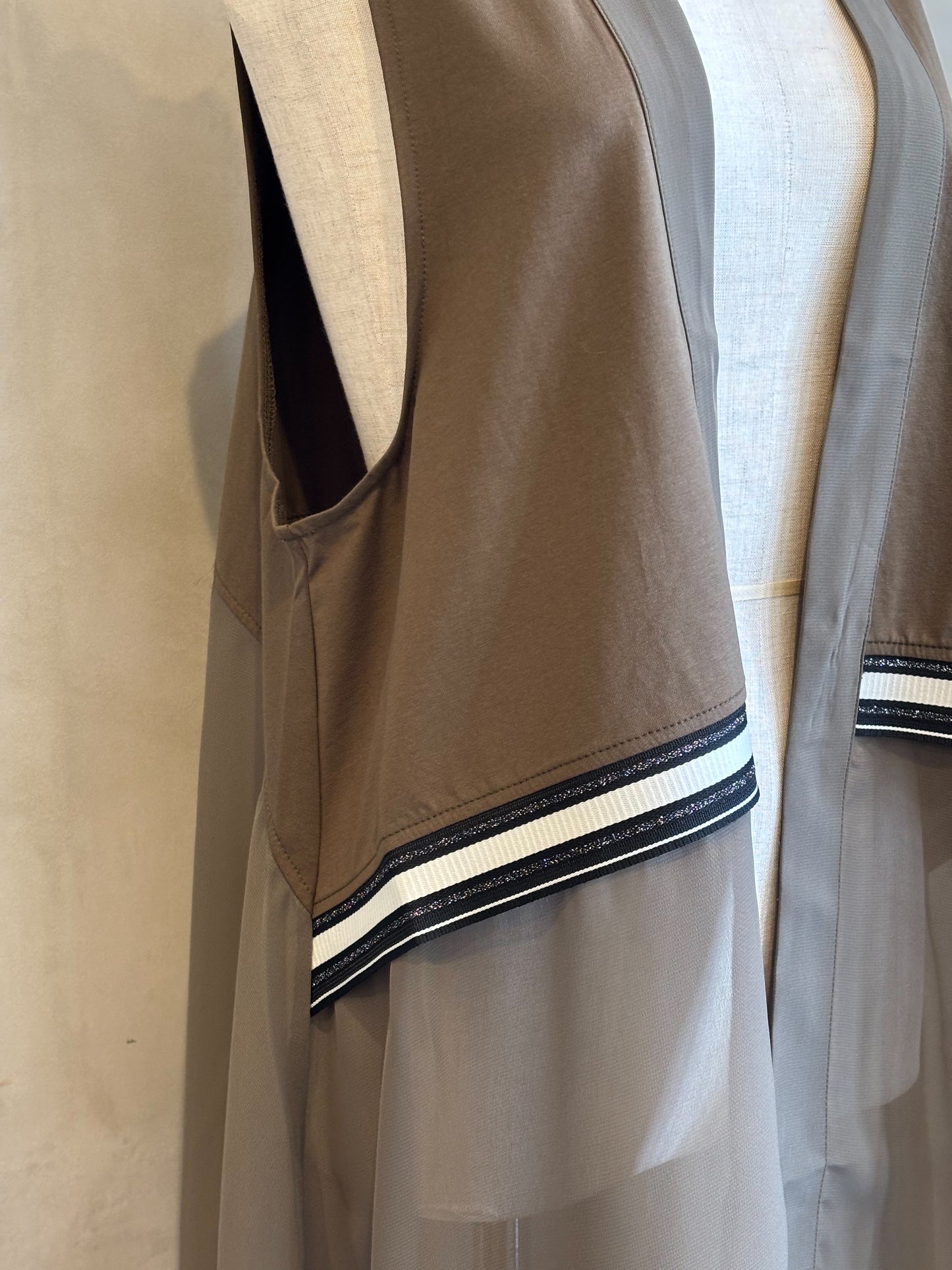 【botanical】バックシアー切替ロングジレ