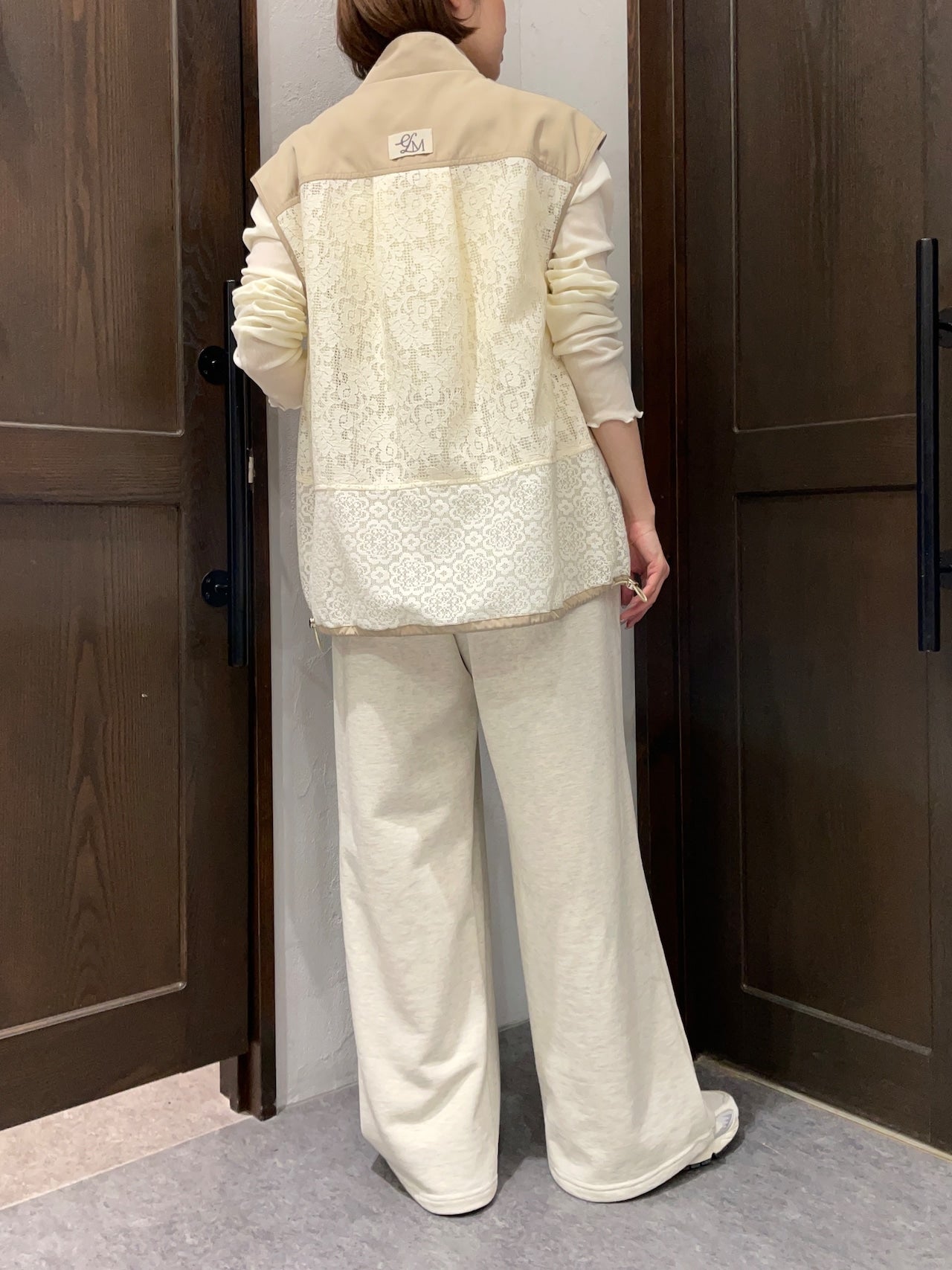 【Eimee Law】サイドロゴ＆レーススエットパンツ