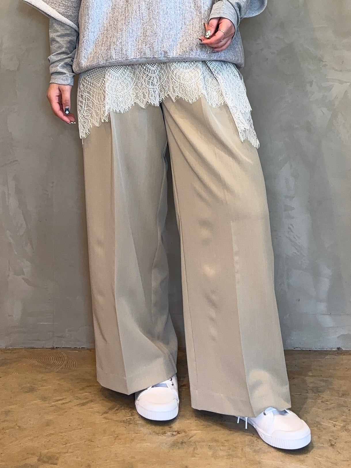 【ROSIEE】カーブポケットタックワイドパンツ