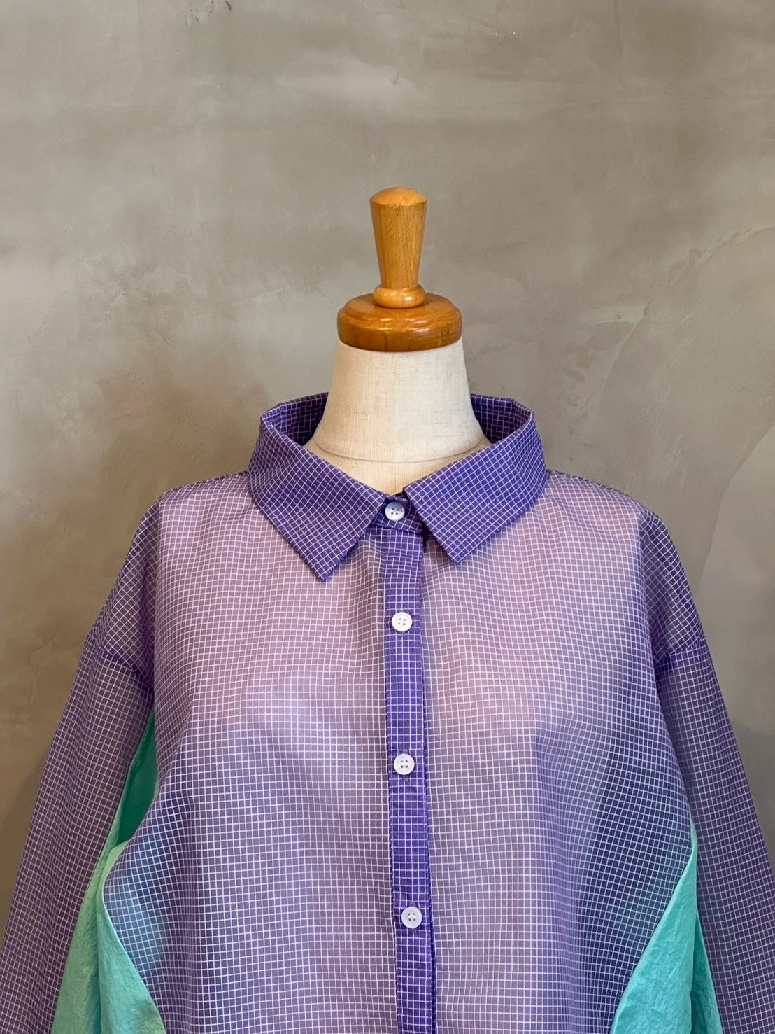 【HCAE】シアーチェックシャツ