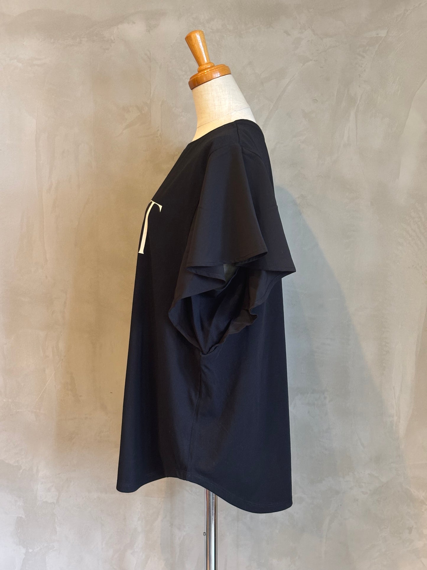 【botanical】USAコットンフリル袖ロゴTee