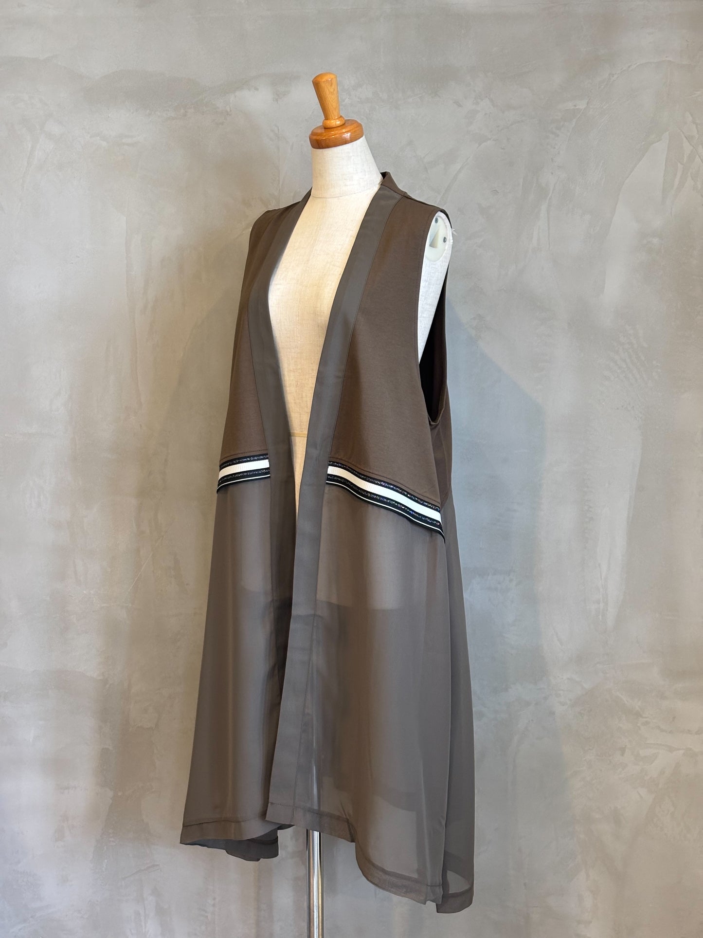 【botanical】バックシアー切替ロングジレ