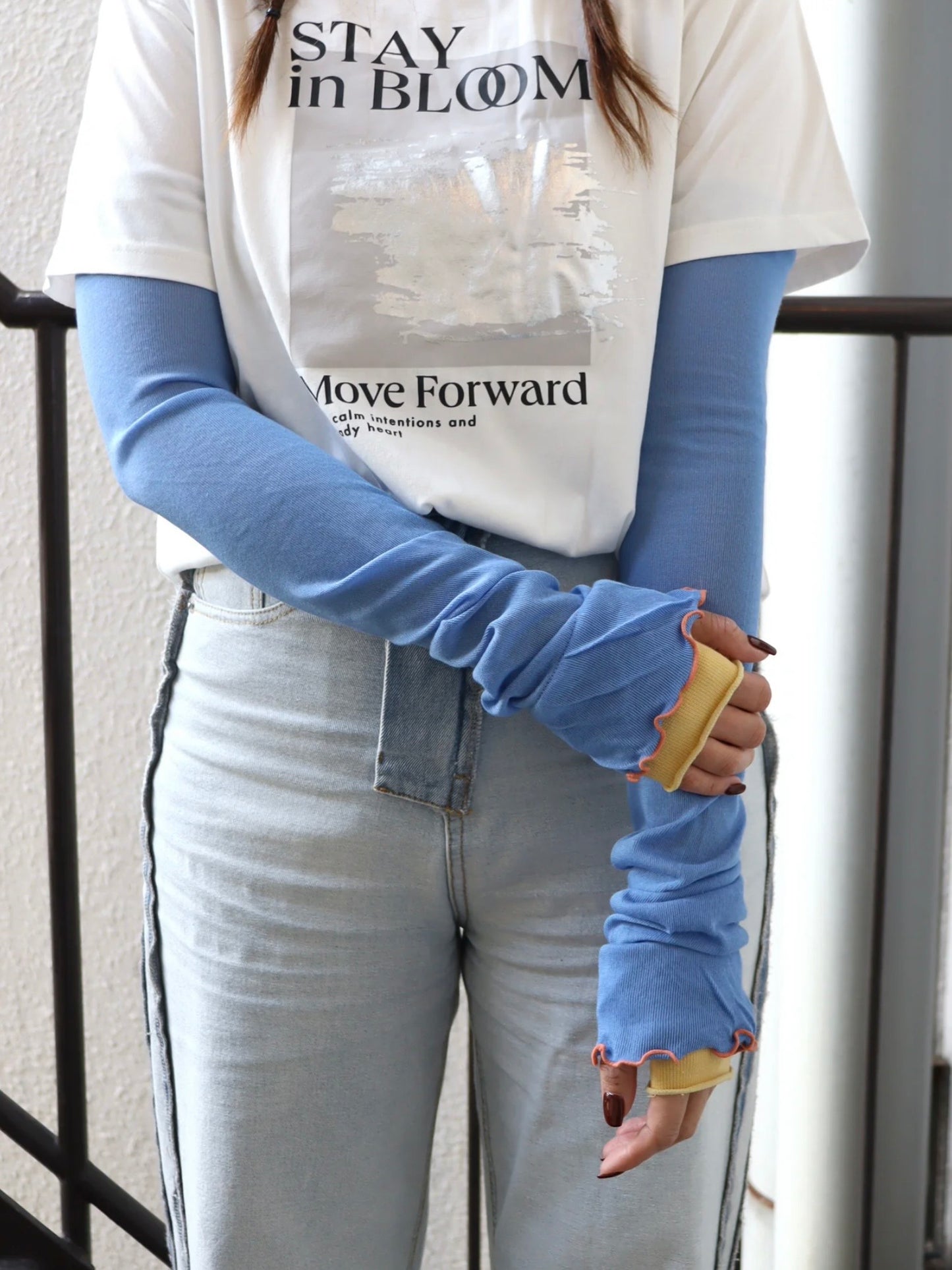 【KIVISDOU】チューリップフリルUVアームカバー