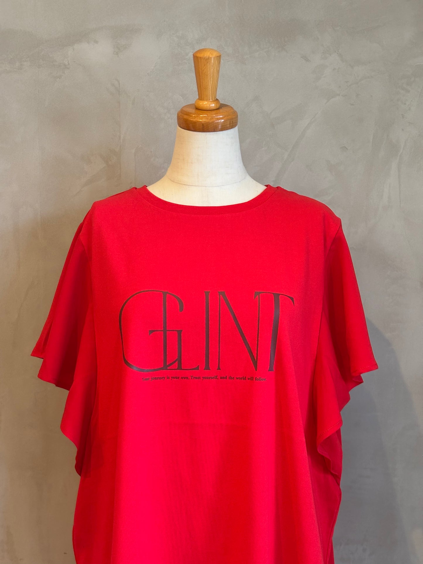 【botanical】USAコットンフリル袖ロゴTee