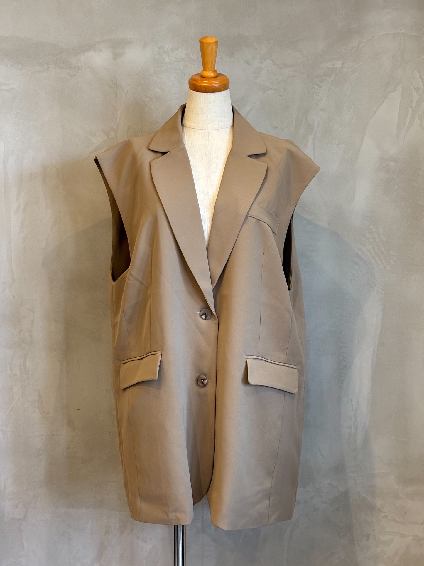 【botanical】ポリツイル バックファスナーベスト