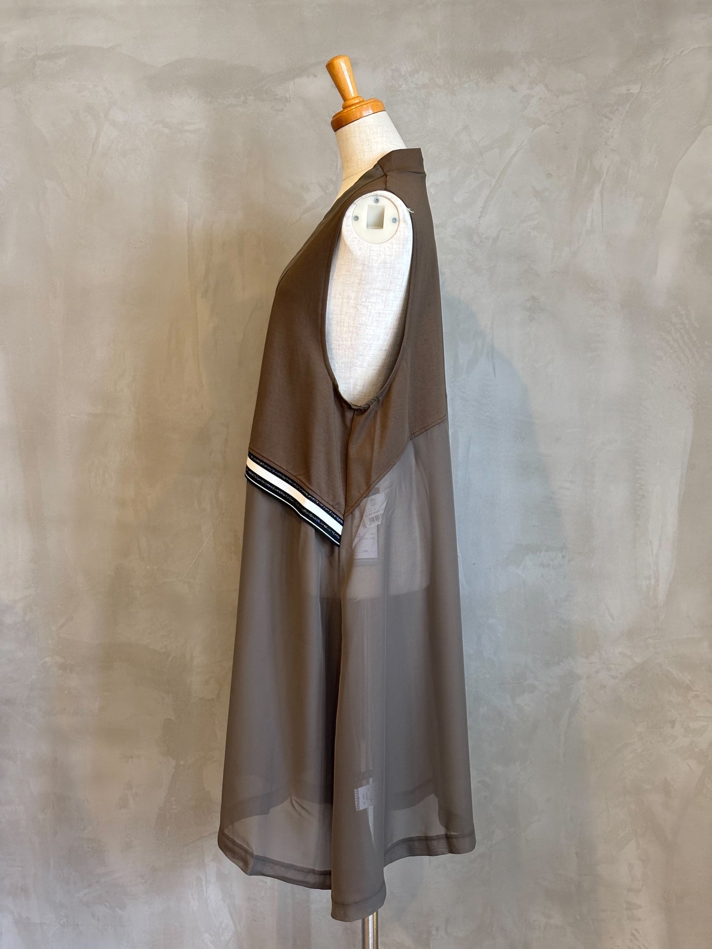 【botanical】バックシアー切替ロングジレ