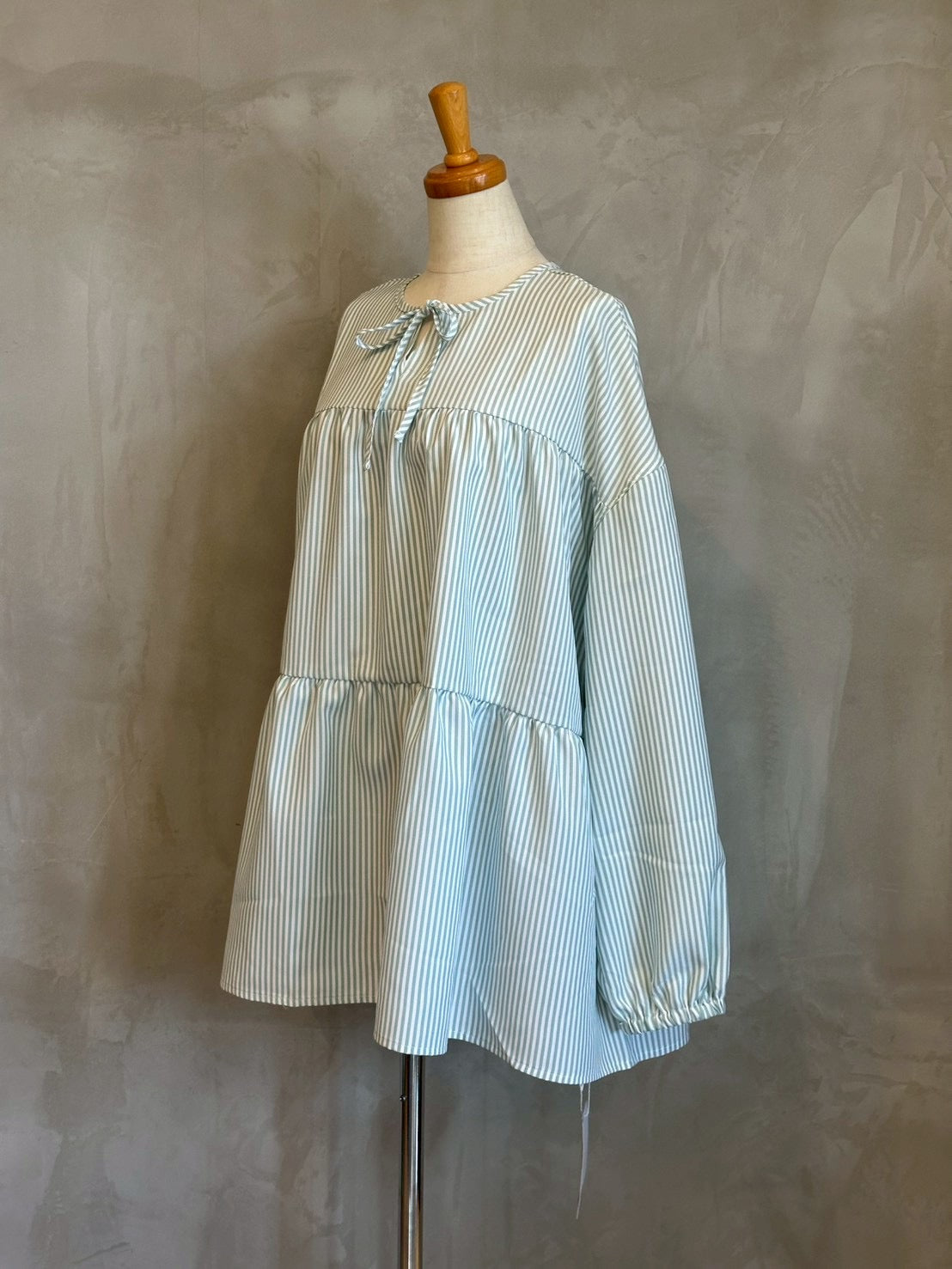 【botanical】ティアードチュニック長袖ブラウス