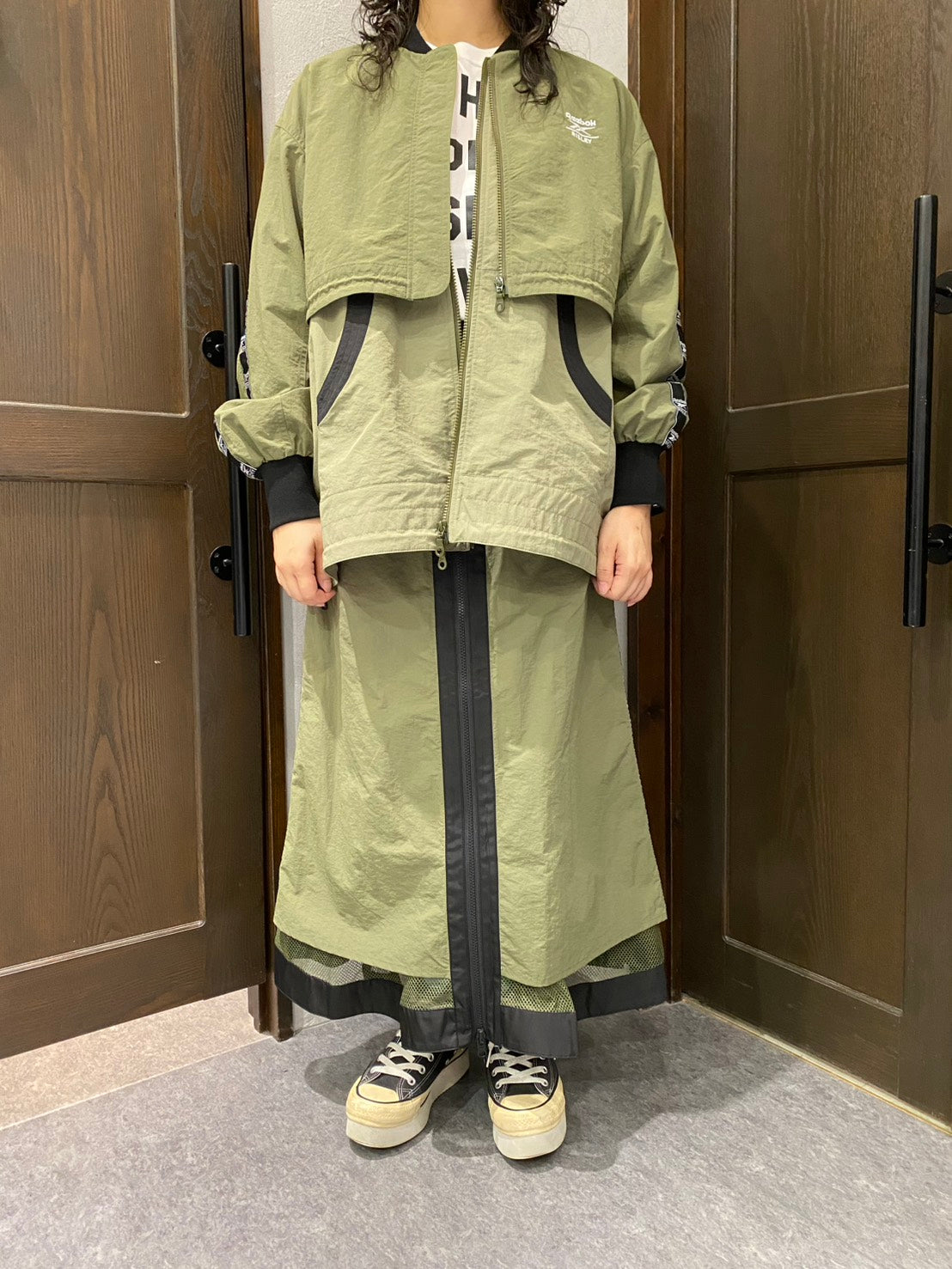 【Risley】Reebokコラボメッシュティアードスカート