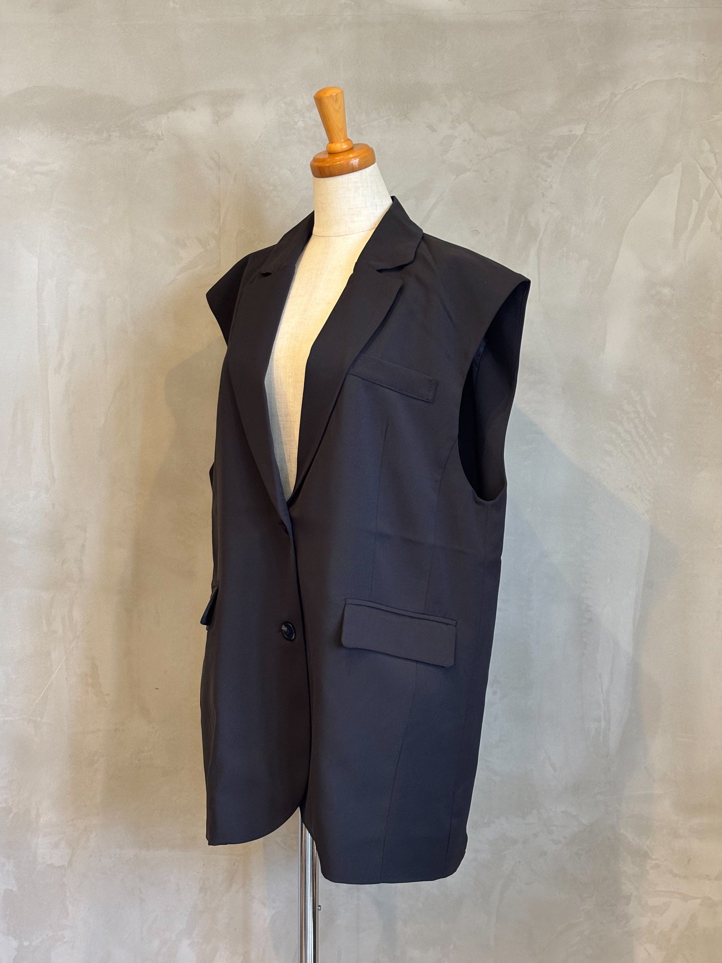 【botanical】ポリツイル バックファスナーベスト