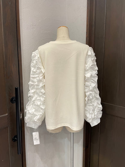 【botanical】袖フリルプルオーバー