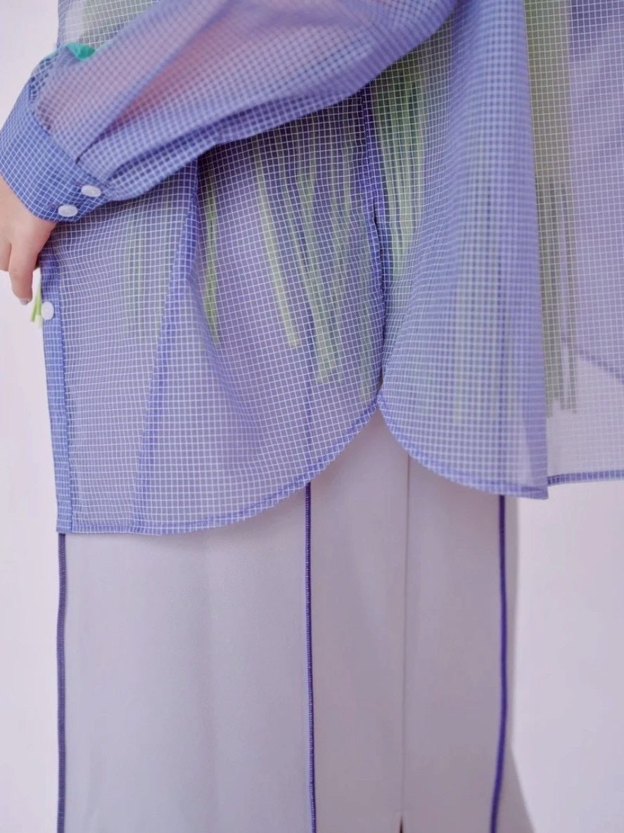 【HCAE】シアーチェックシャツ