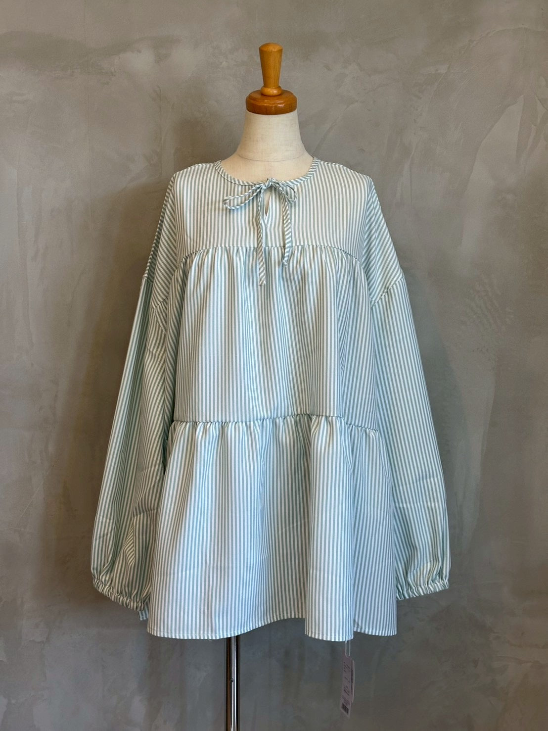 【botanical】ティアードチュニック長袖ブラウス