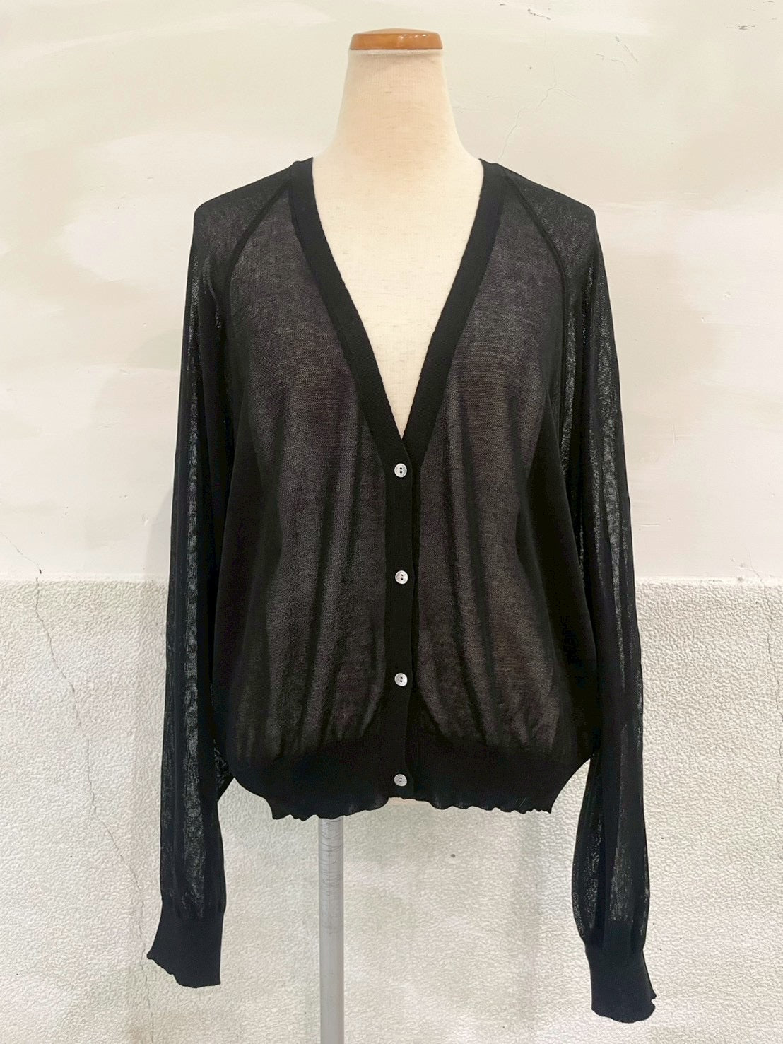 【botanical】布帛ドッキングカーディガン