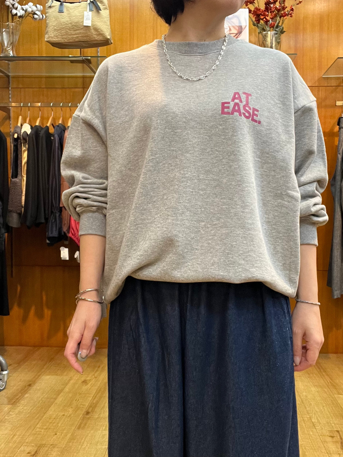 【NUS】国産裏毛 バックテープロゴプルオーバー