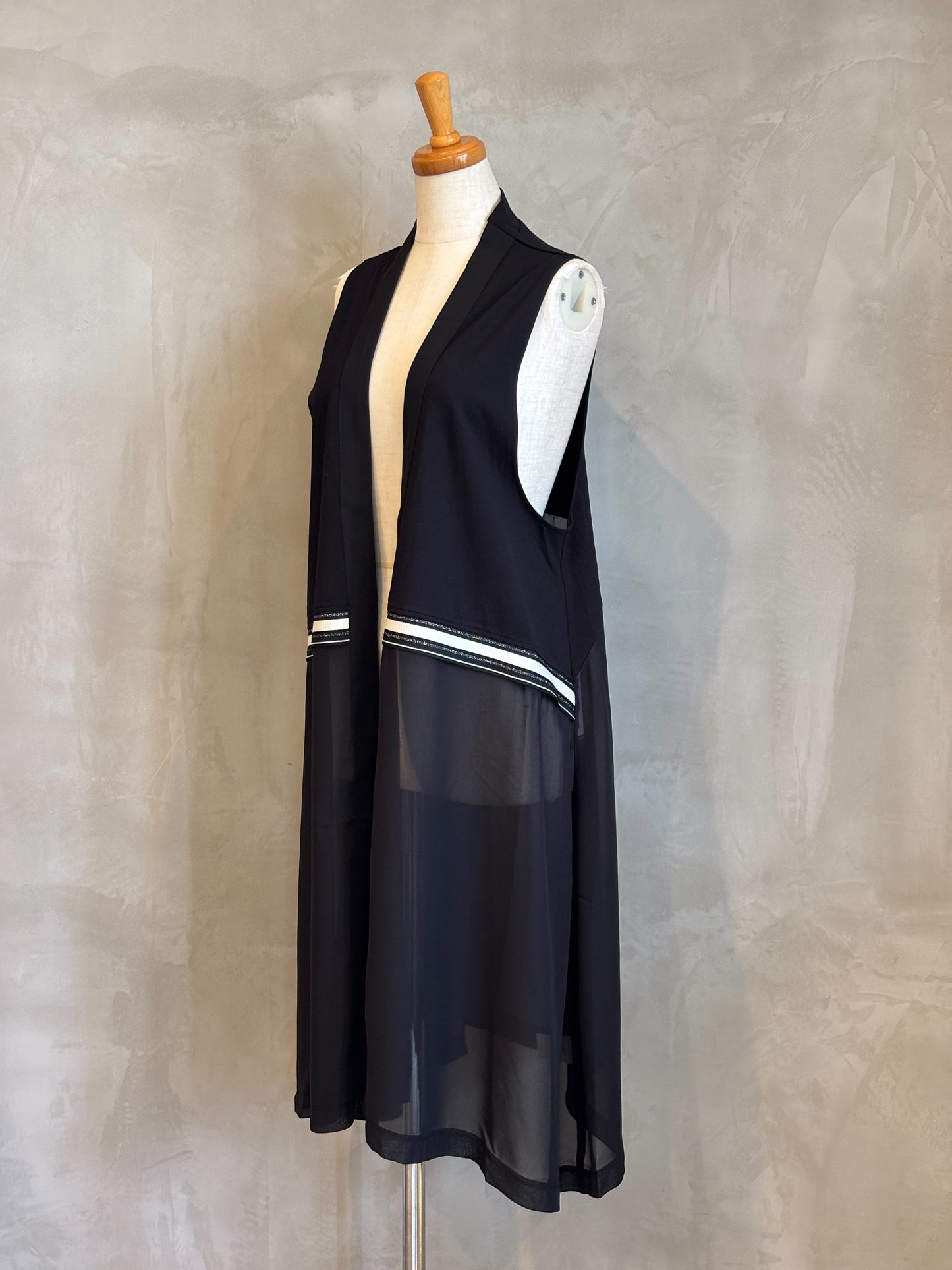 【botanical】バックシアー切替ロングジレ