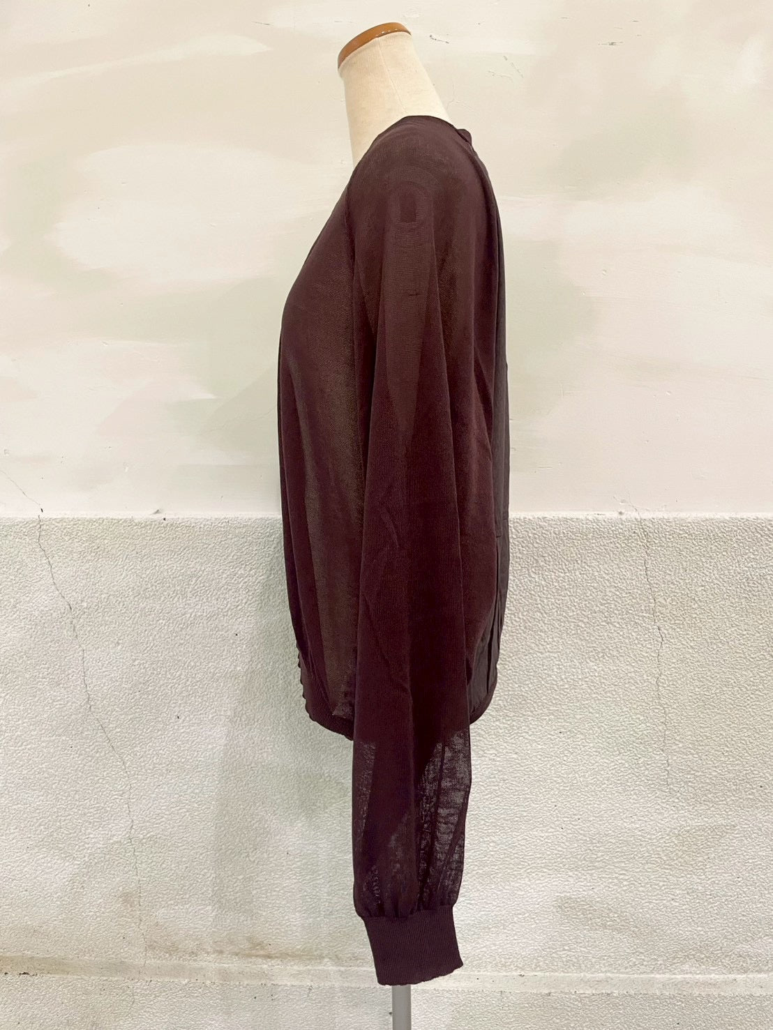 【botanical】布帛ドッキングカーディガン