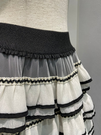 【botanical】フリルボーダースカート