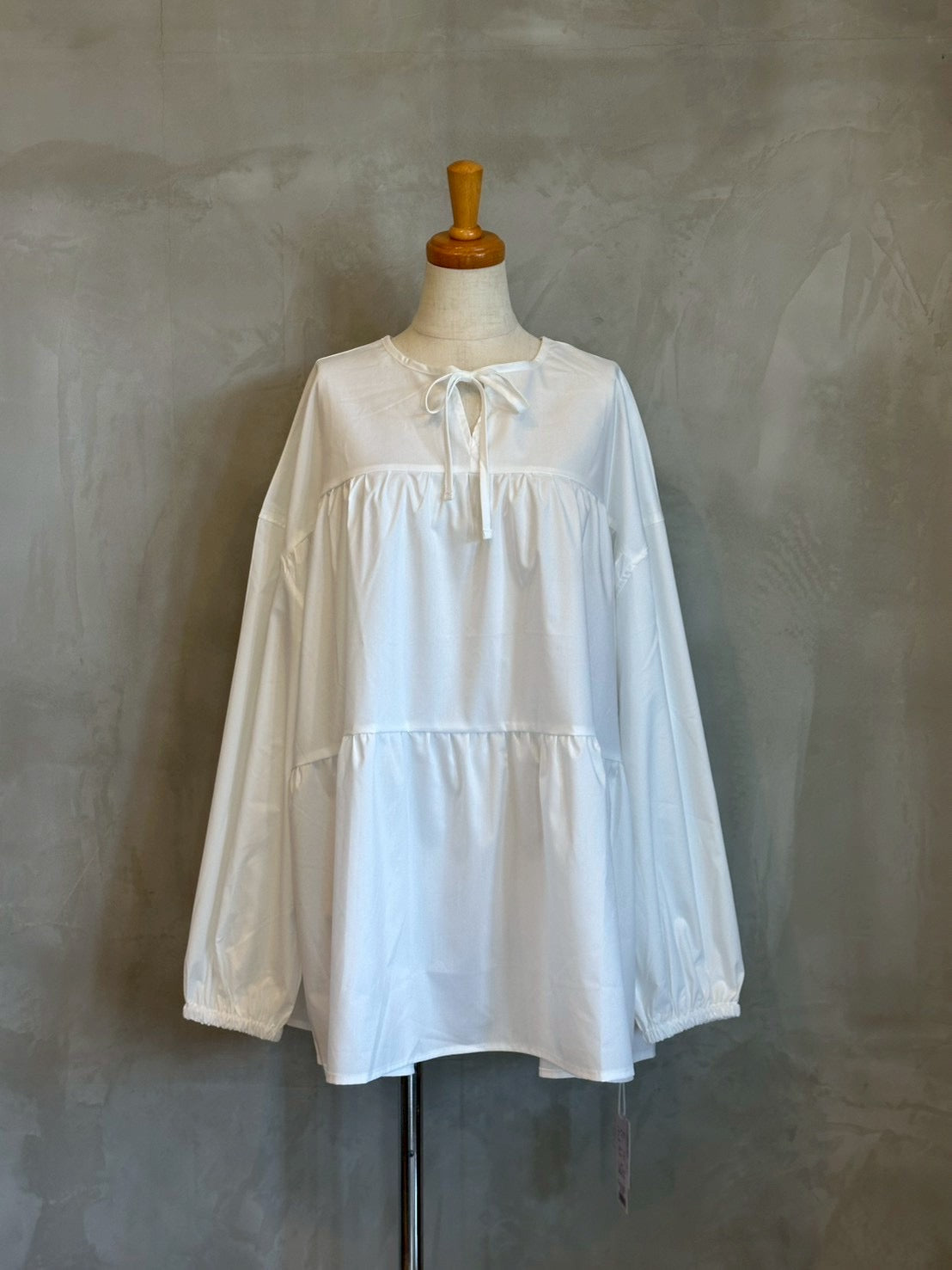 【botanical】ティアードチュニック長袖ブラウス