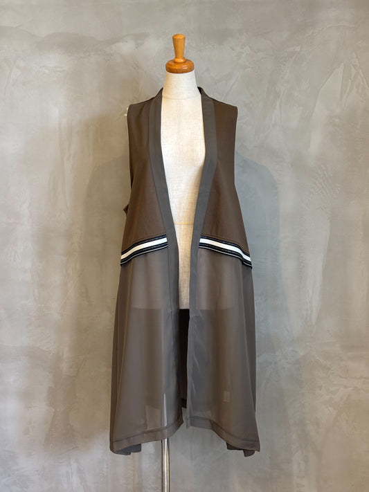 【botanical】バックシアー切替ロングジレ