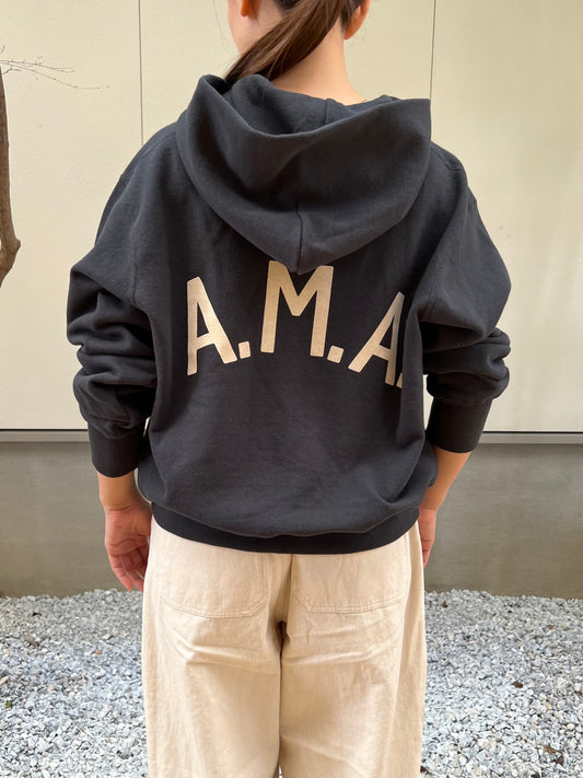 【AMERICANA】フロッキーバックプリント スウェットパーカー