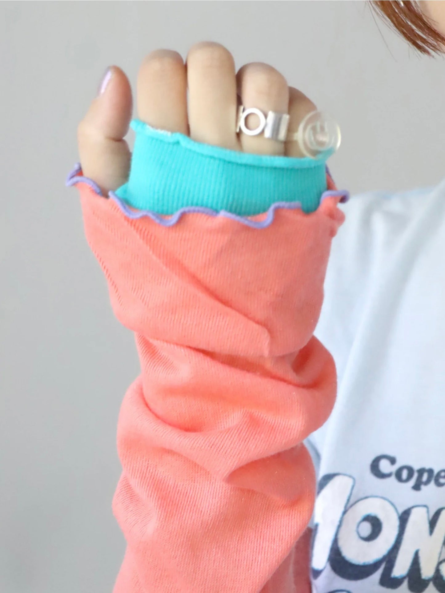 【KIVISDOU】チューリップフリルUVアームカバー