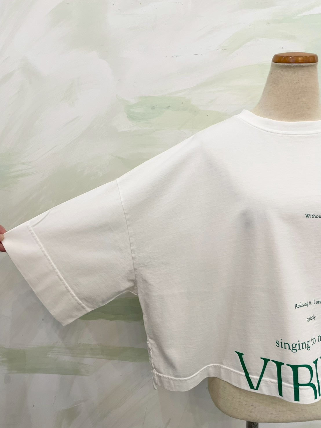 【botanical】ピグメント製品染め オーバーロゴTシャツ