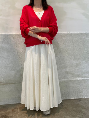 【botanical】布帛ドッキングカーディガン