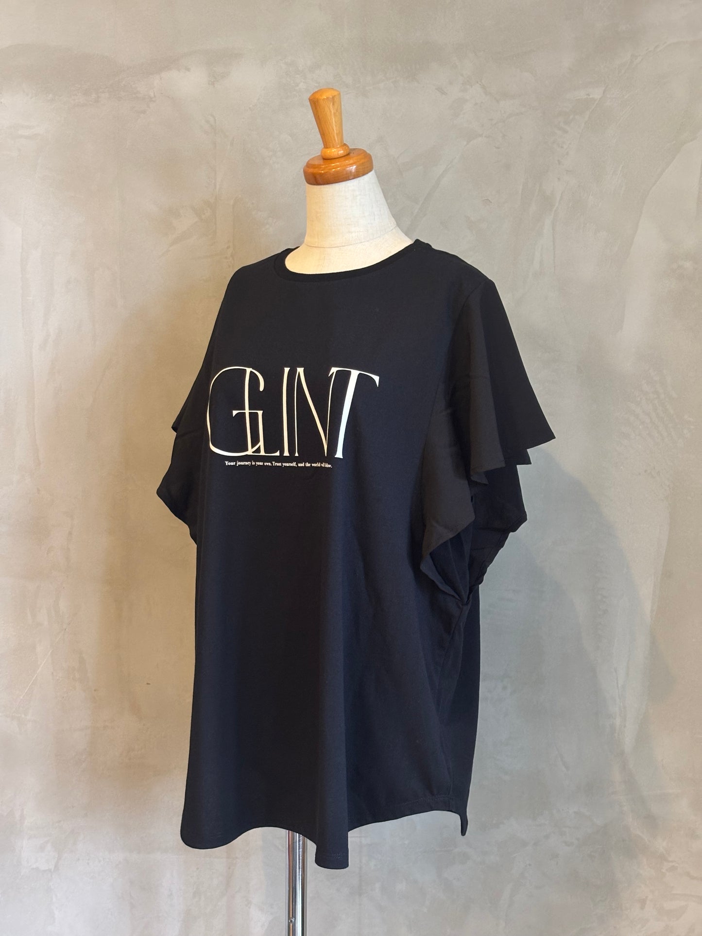 【botanical】USAコットンフリル袖ロゴTee