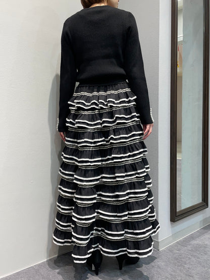 【botanical】フリルボーダースカート