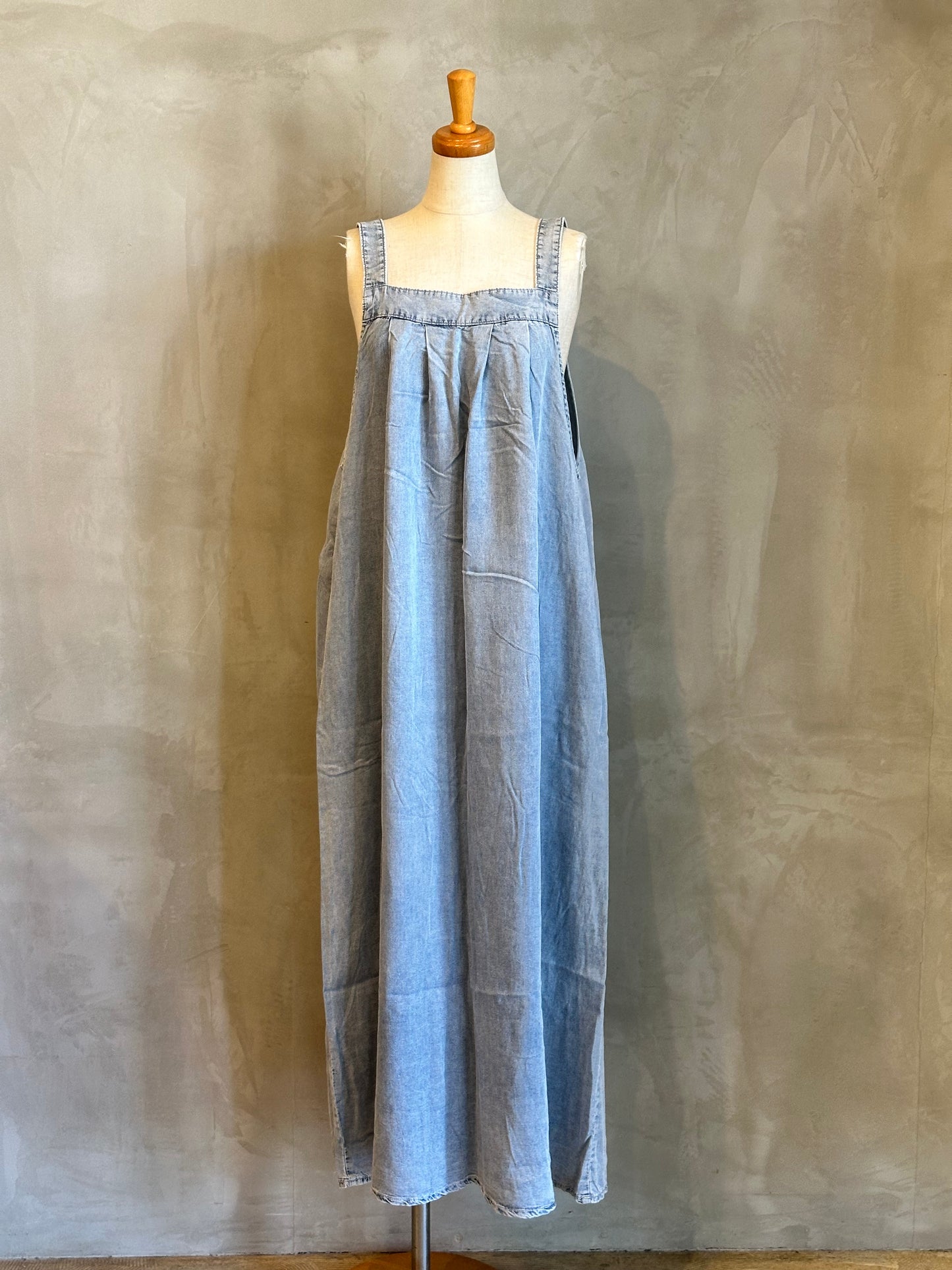 【botanical】4.5ozテンセルデニムフレアジャンスカ