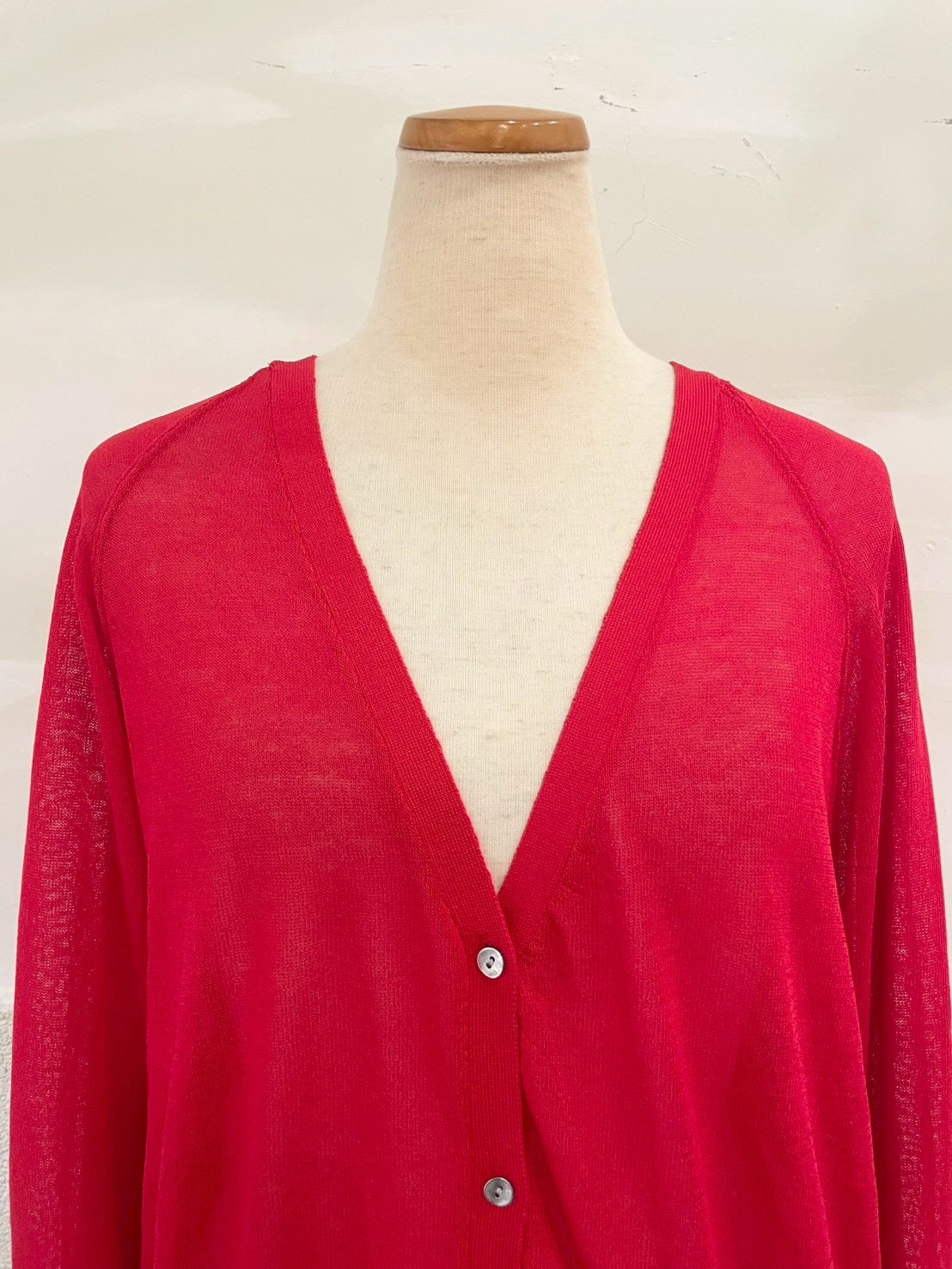 【botanical】布帛ドッキングカーディガン