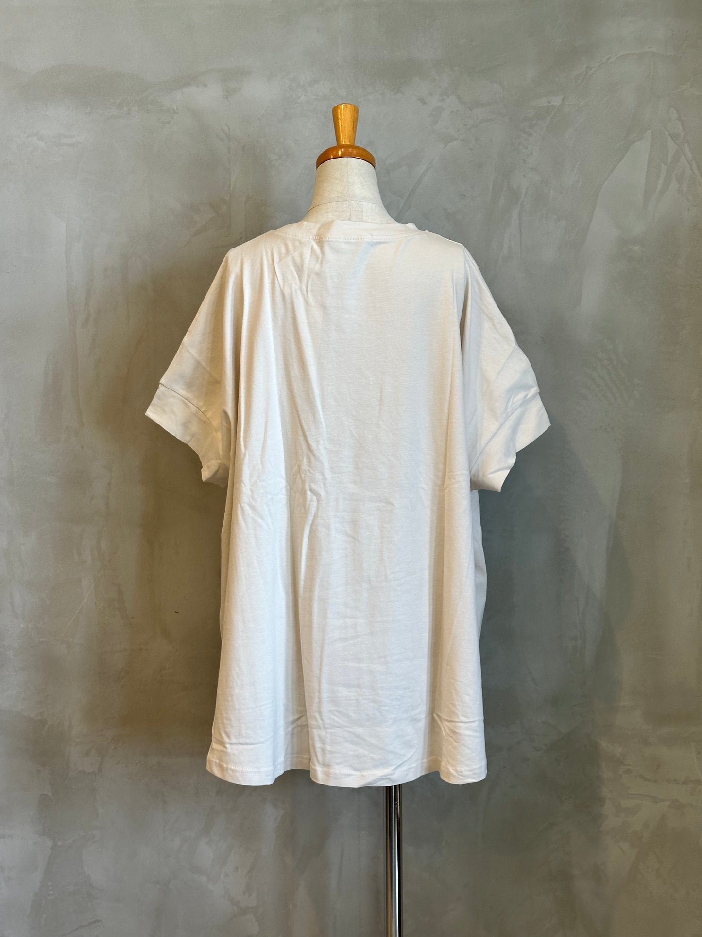 【botanical】コットンラウンドヘムプリントTEE